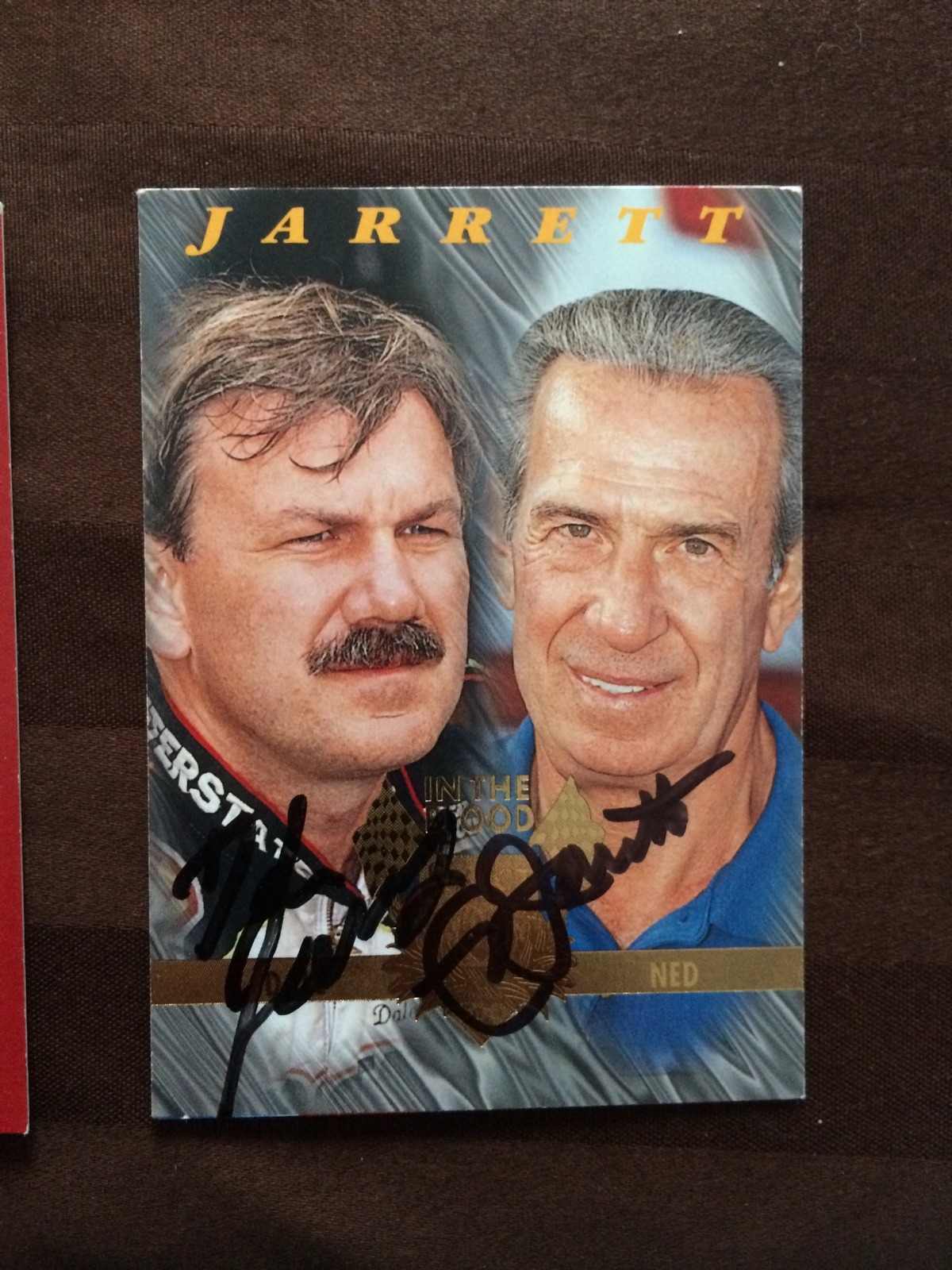 Dale And Ned Jarrett Signed Trading Card Autographed