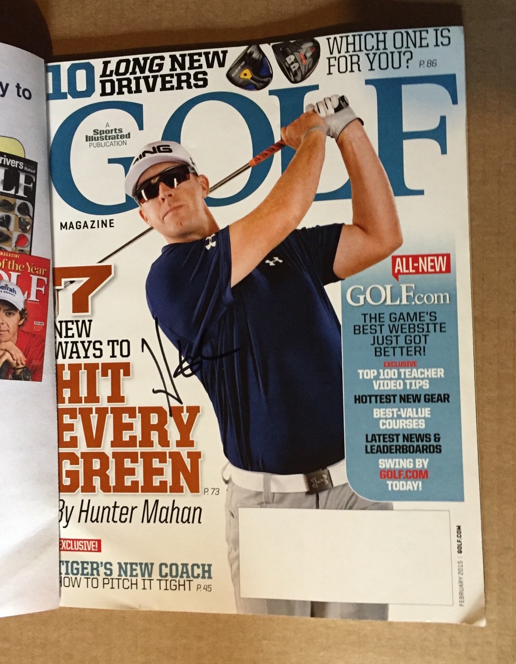 Autographed Hunter Mahan Magazine Signed