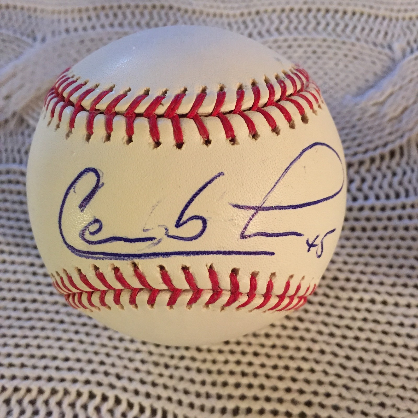 Carlos Lee Signed Baseball Autographed Official Authentic Rawlings ROMLB