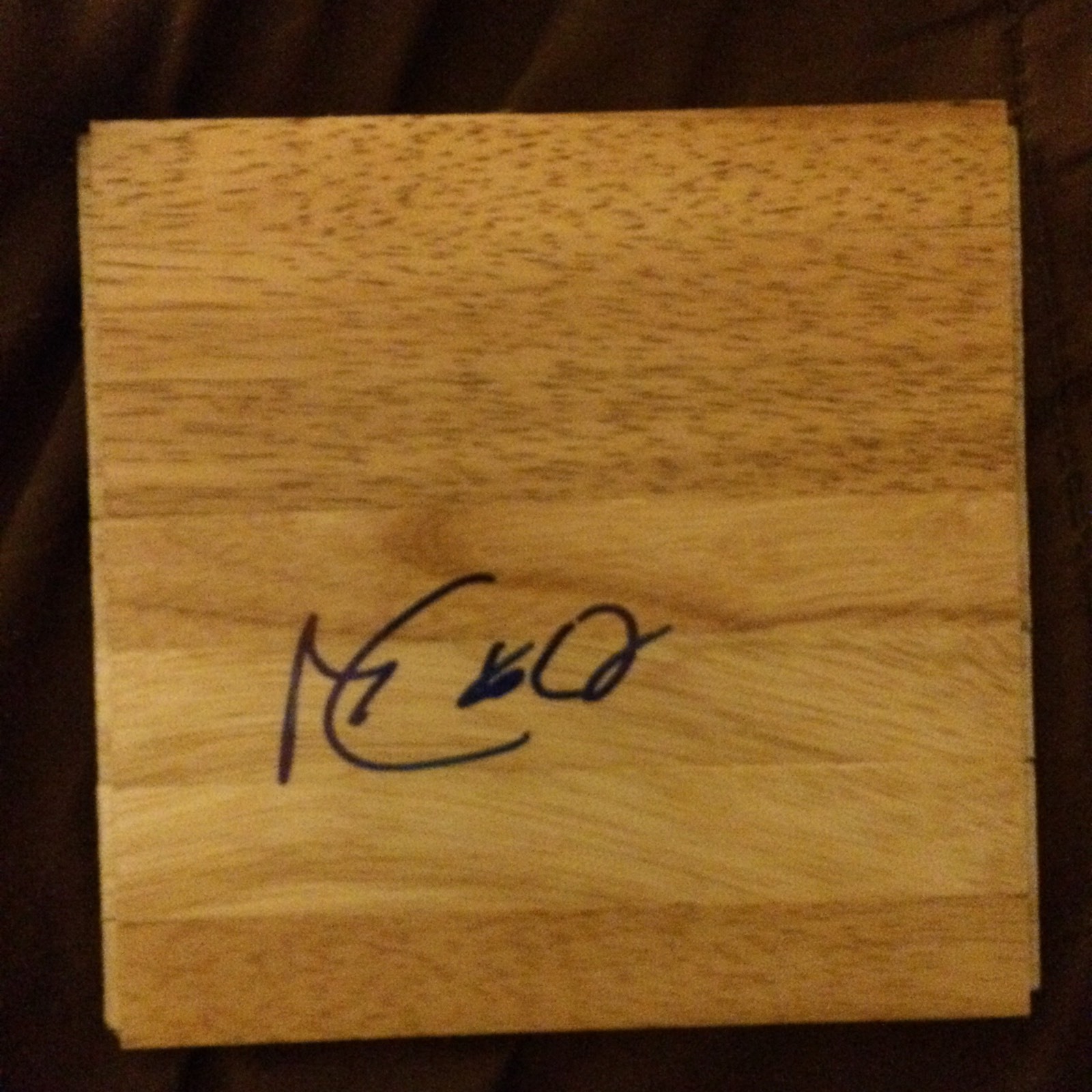 Mateen Cleaves Basketball signed Wood floor tile autograph Autographed