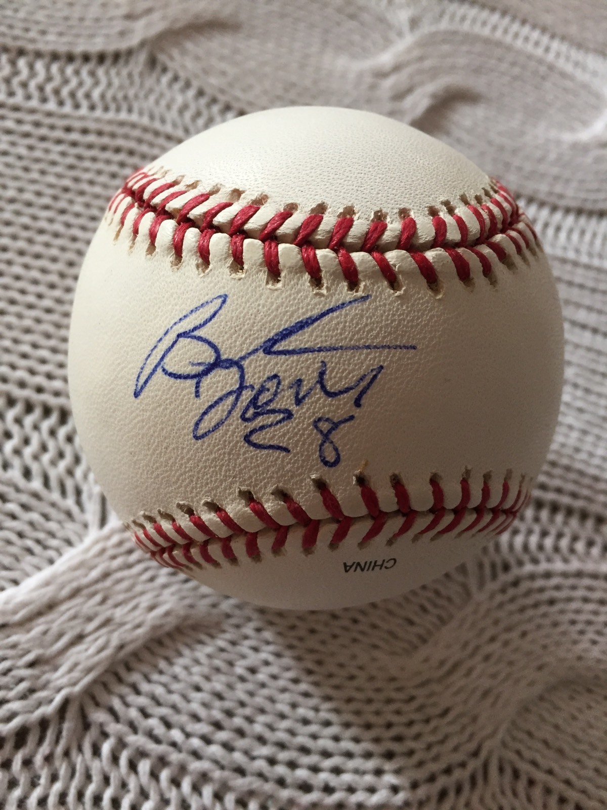 Brandon Jones Signed Baseball Autographed Official Replithentic