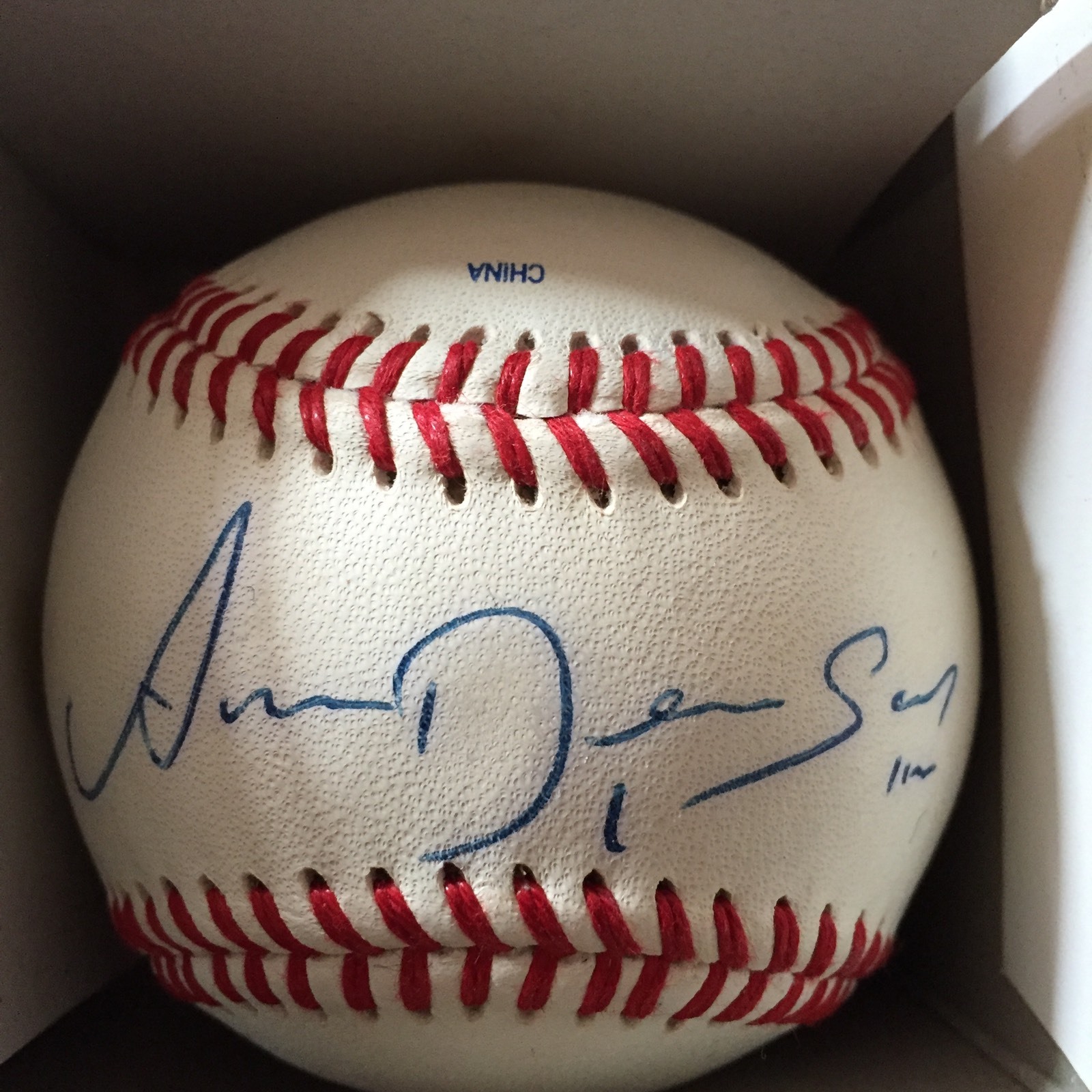 Anderson Hernandez Signed Baseball Autographed Official League Leather Ball
