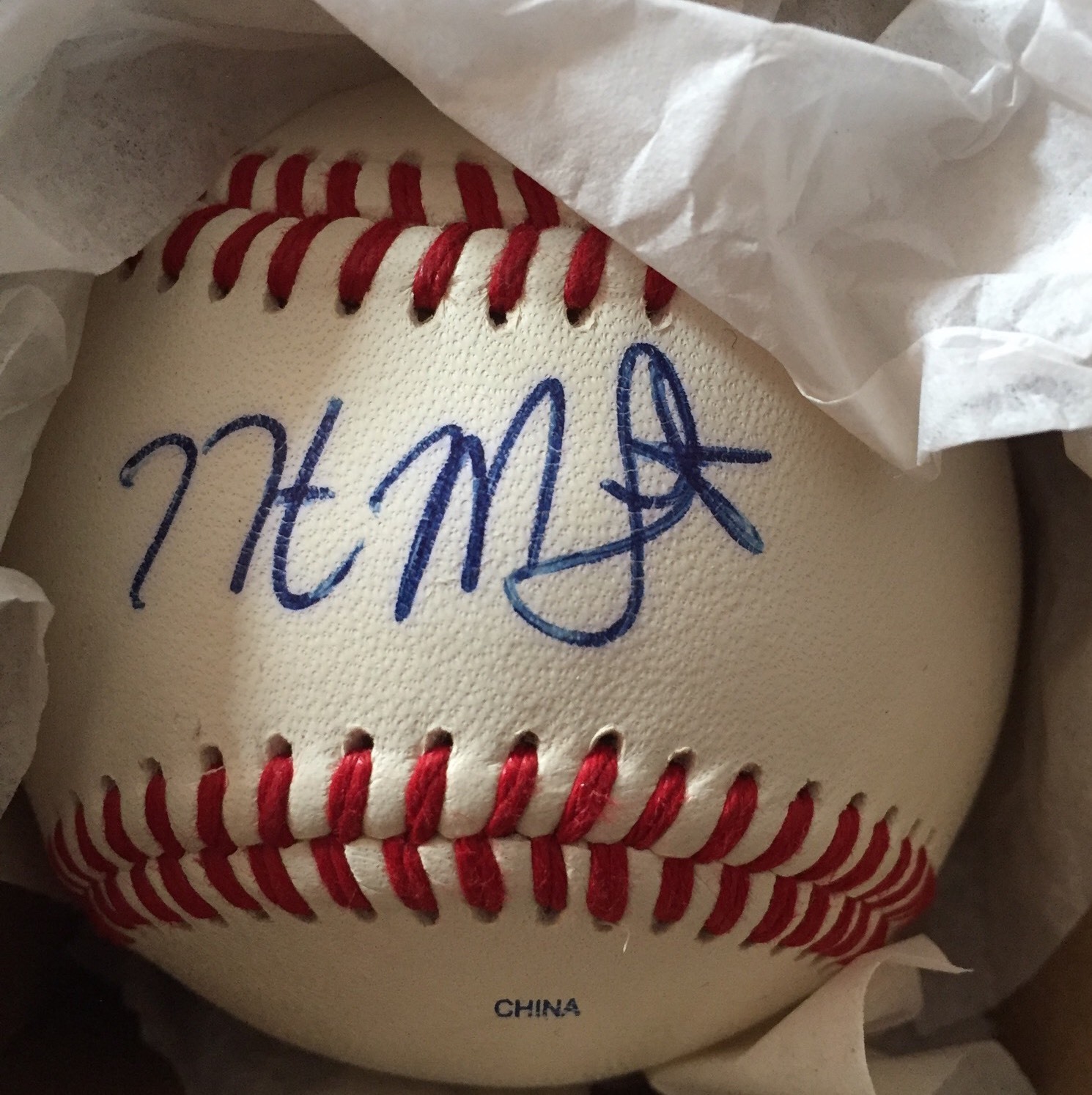 Nate Mclouth Signed Baseball Autographed Official League Leather Ball