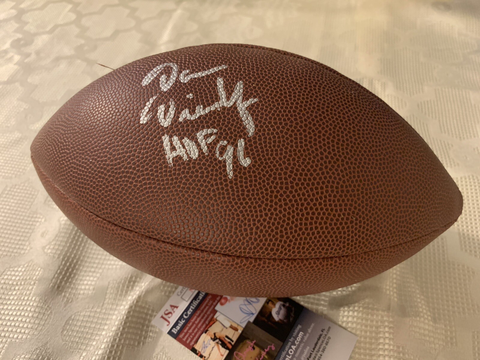 Dan Dierdorf Signed Nfl Football Autographed JSA Authentication COA