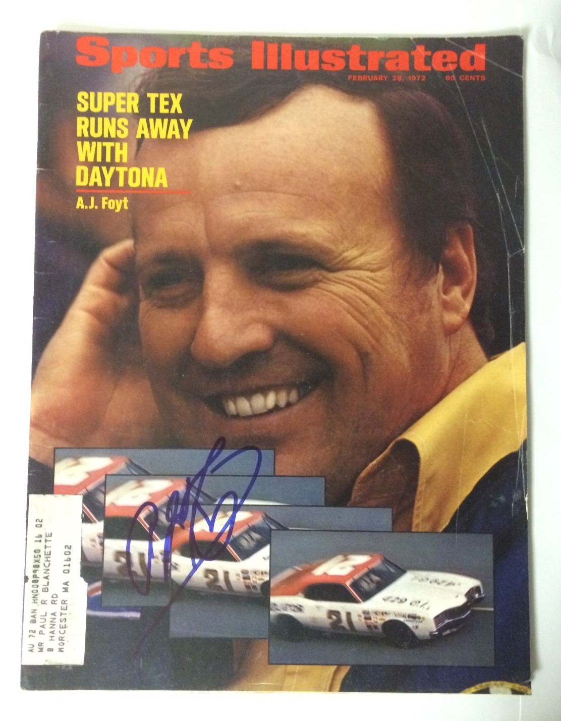 A J Foyt Auto Racing signed Sports Illustrated Autographed