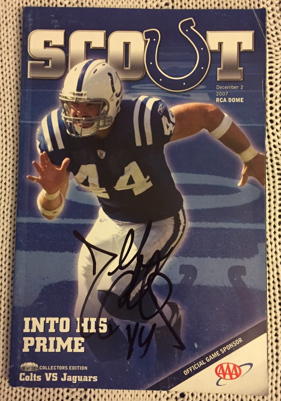 Dallas Clark Signed Indianapolis Colts Scout Program Magazine Autographed