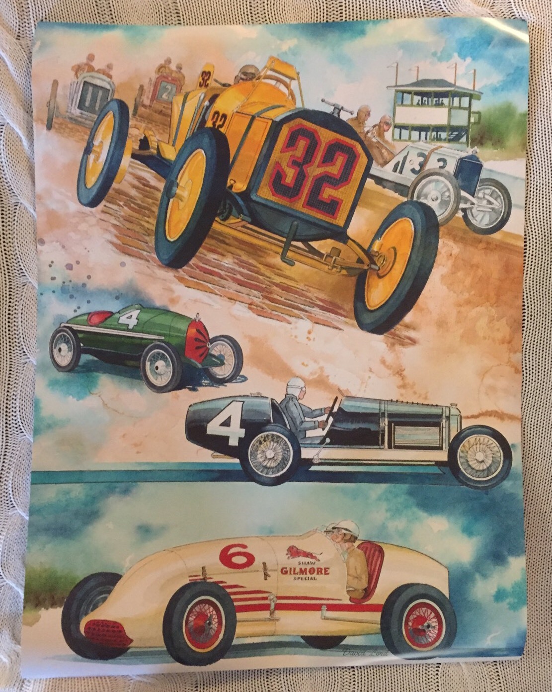 Racing Poster Indianapolis Indy 500 Cars 2016 Unsigned