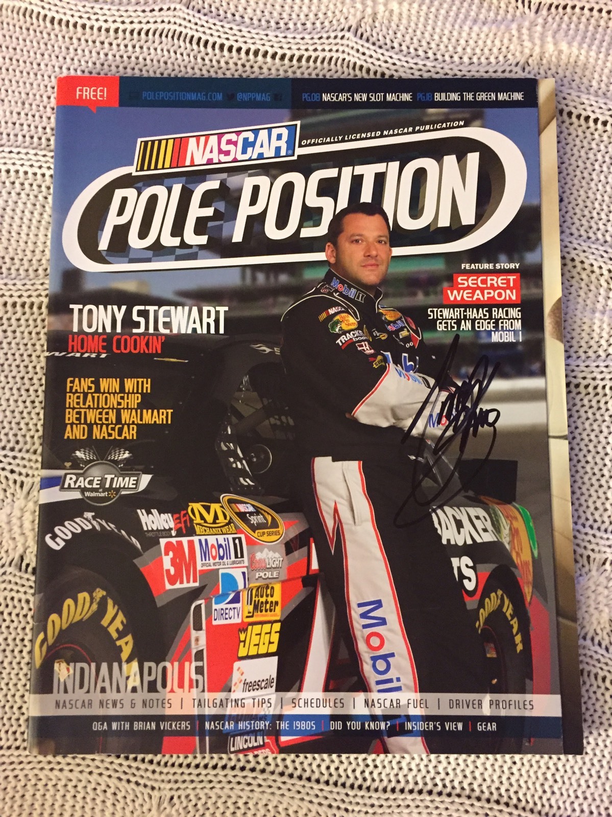 Autographed Tony Stewart Signed Pole Position Magazine NASCAR