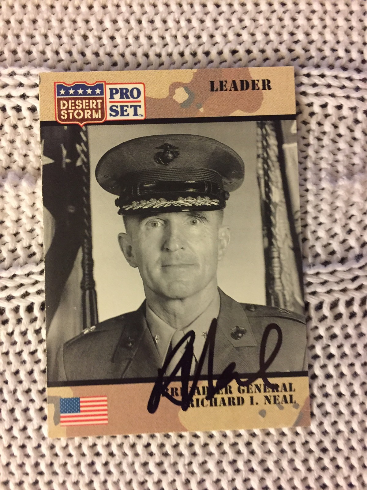 Richard Neal Signed Trading Card Pro Set Desert Storm