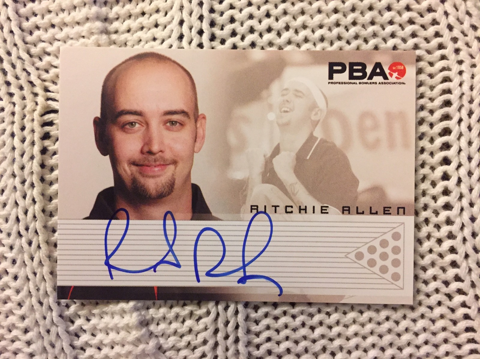 SIGNED TRADING CARD RITCHIE DICK ALLEN PBA BOWLING AUTOGRAPHED CERTIFIED INSERT COLLECTIBLE MEMORABILIA
