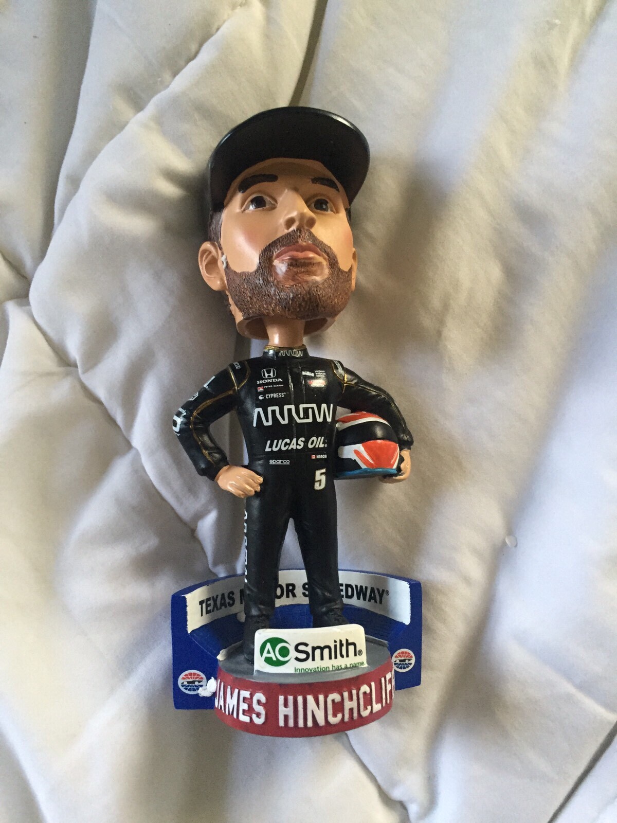 James Hinch Hinchcliffe Signed Bobblehead Indy 500 Texas Motorspeedway 2018