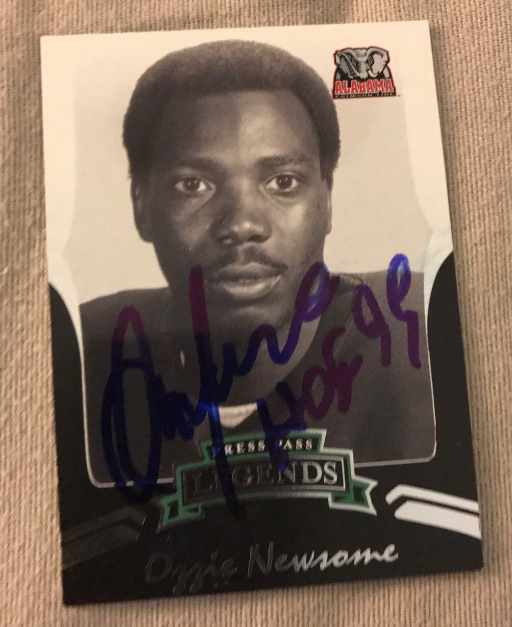 Ozzie Newsome Signed Football Trading Card Autographed