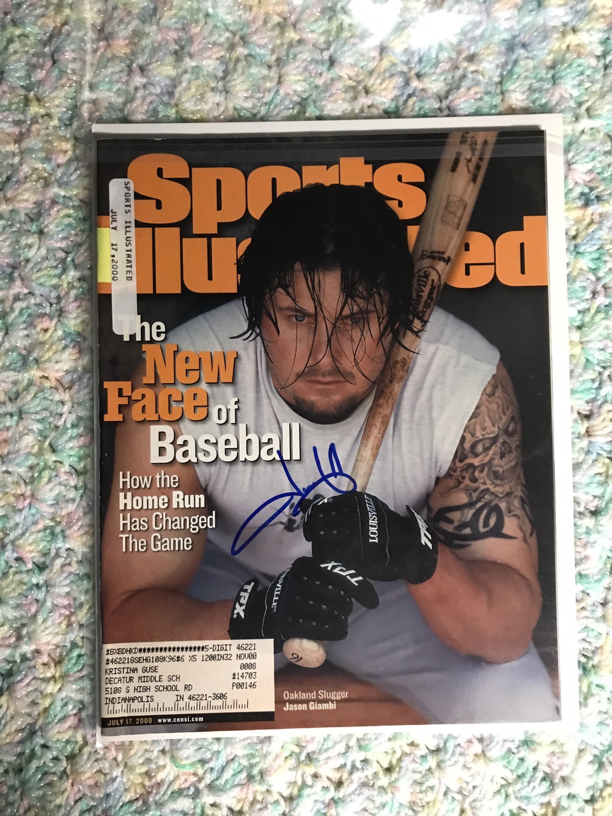 Jason Giambi Signed Sports Illustrated Magazine Autographed