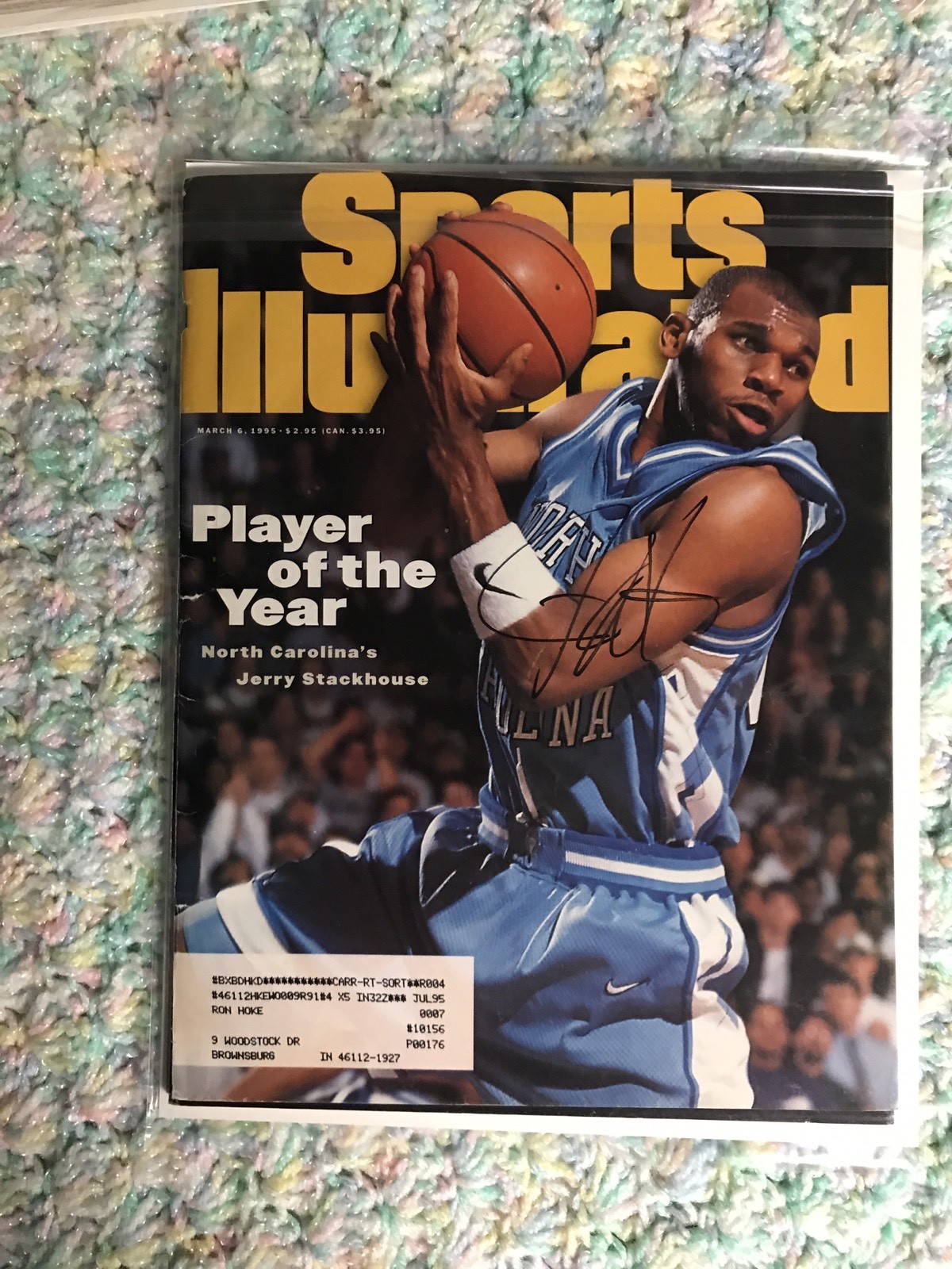 Jerry Stackhouse Signed Sports Illustrated Magazine Autographed