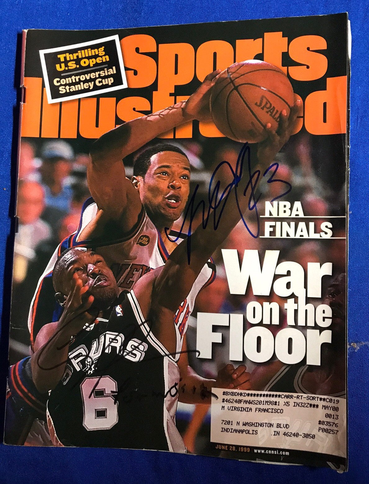 Avery Johnson & Marcus Camby Signed Sports Illustrated Magazine Autographed