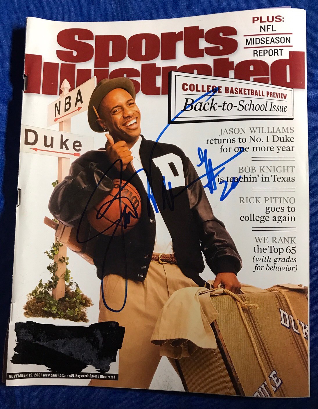 Jay Williams Signed Sports Illustrated Magazine Autographed