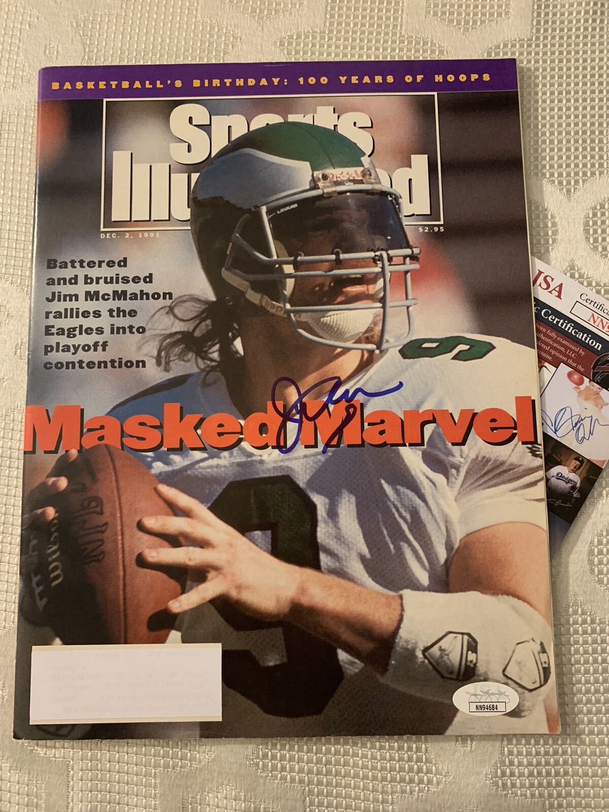 Jim McMahon Signed Sports Illustrated Magazine Autograph JSA Authentication COA