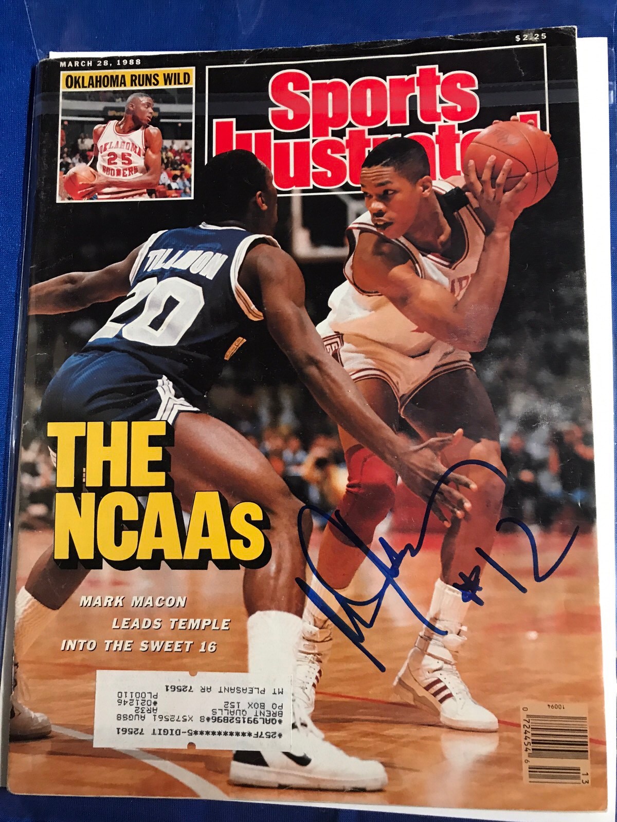 Mark Macon Signed Sports Illustrated Magazine Autographed