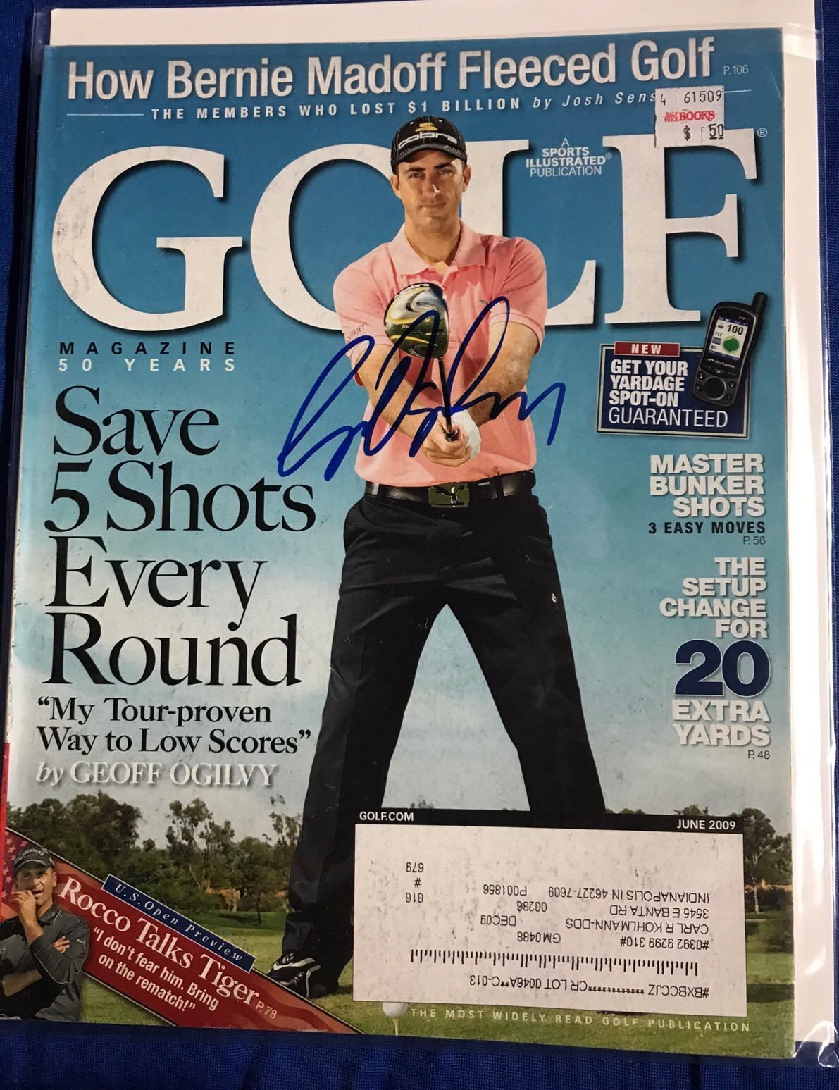 Geoff Ogilvy Autographed Magazine Signed PGA Golf Autographed Pricing Sticker
