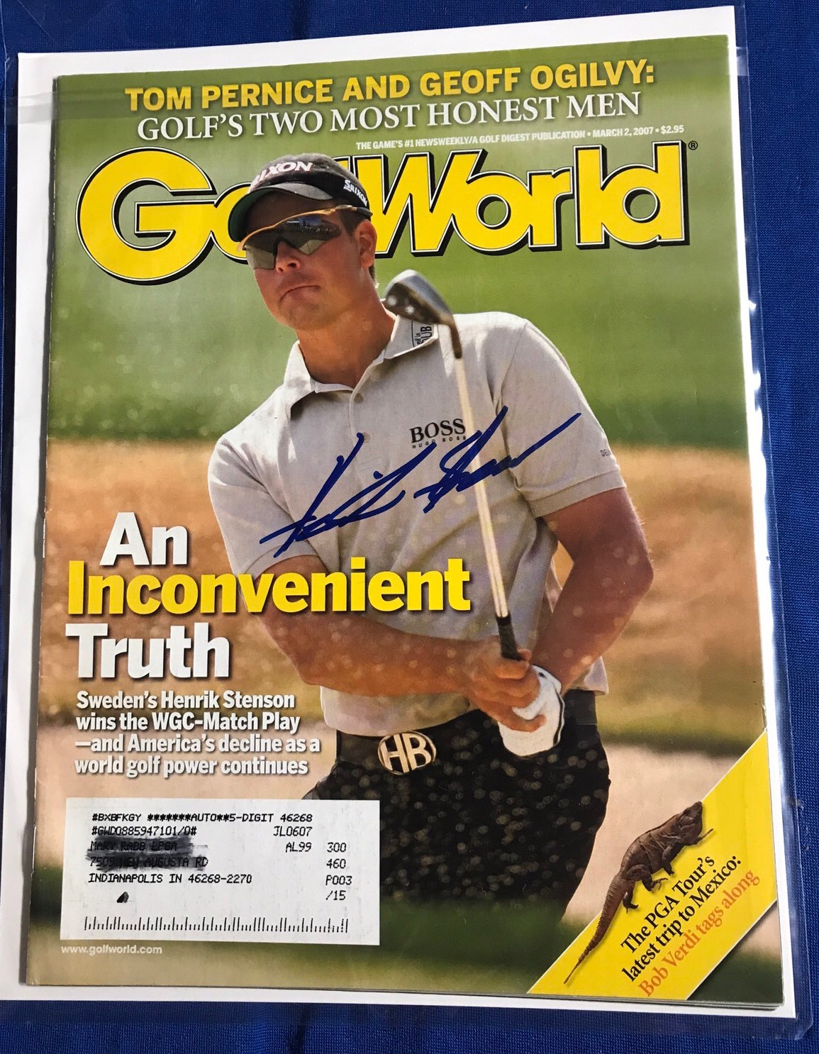 Henrik Stenson Autographed Magazine Signed PGA Golf Autographed