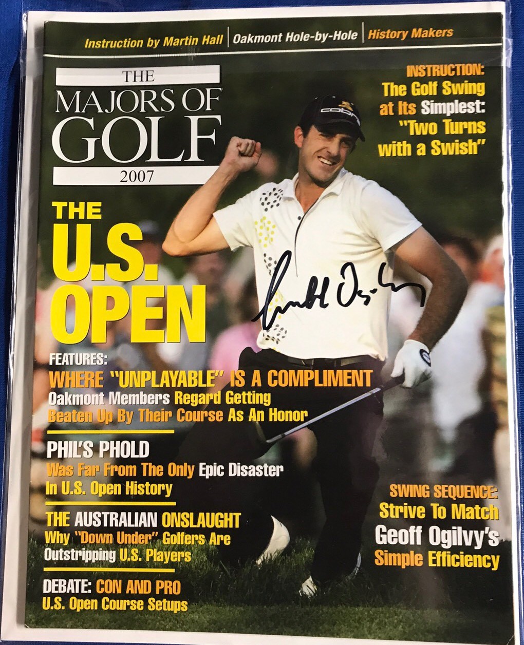 Geoff Ogilvy Autographed Magazine Signed PGA Golf Autographed