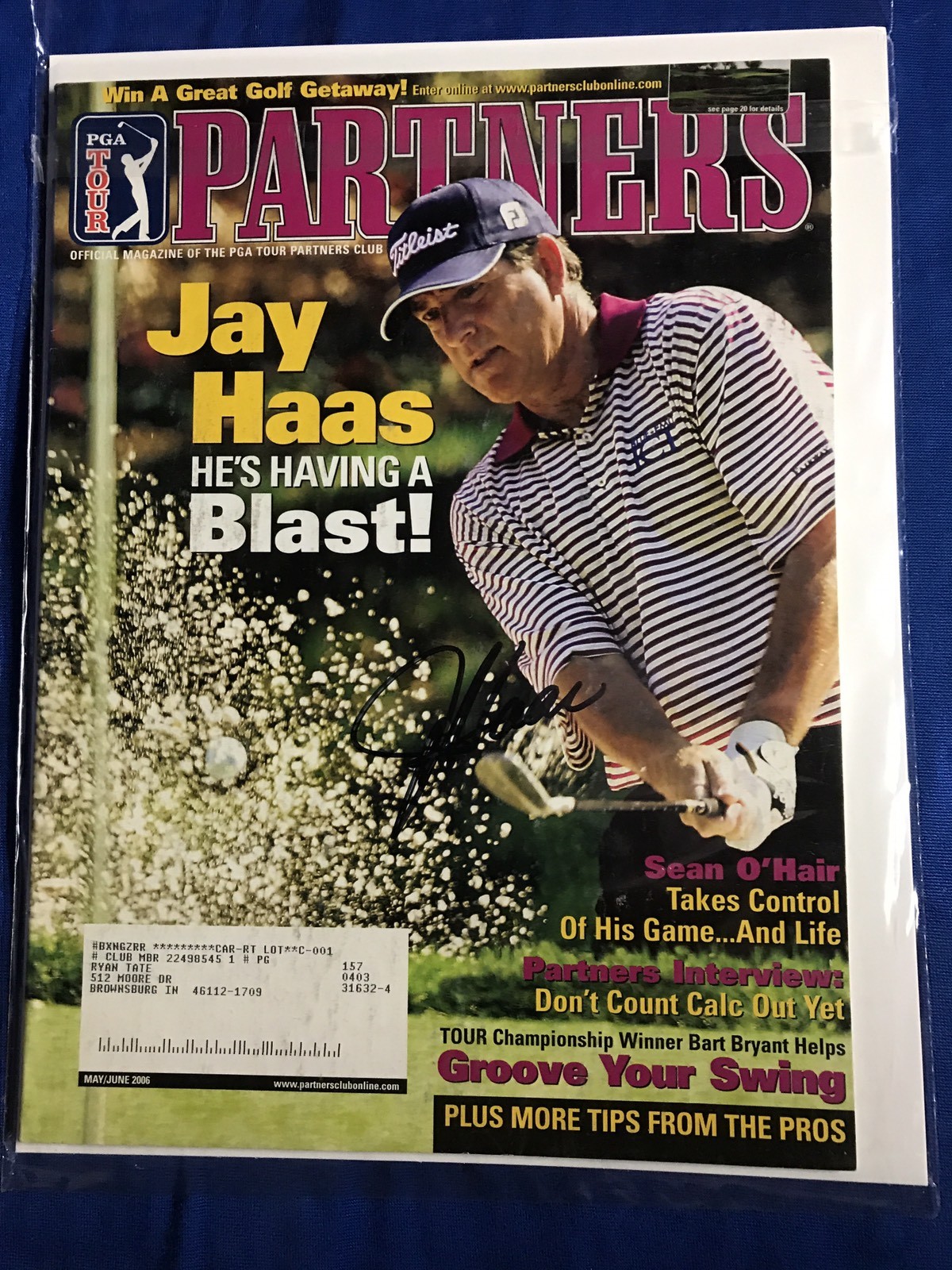 Jay Haas Autographed Magazine Signed PGA Golf Autographed