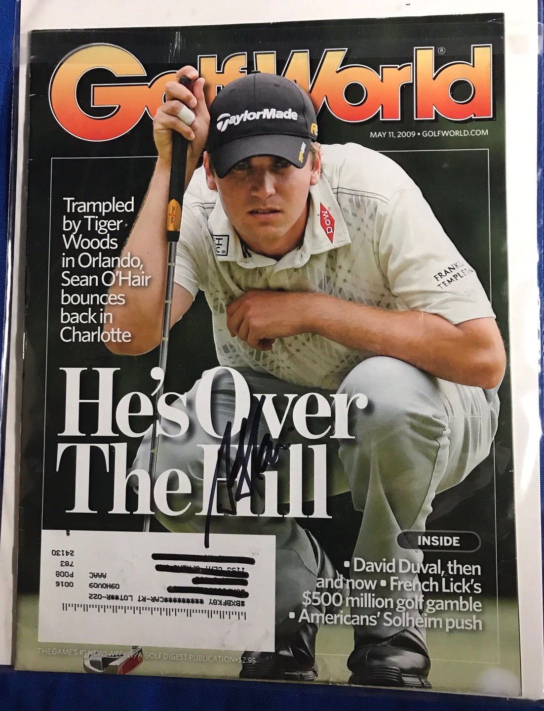 Sean O'Hair Autographed Magazine Signed PGA Golf Autographed