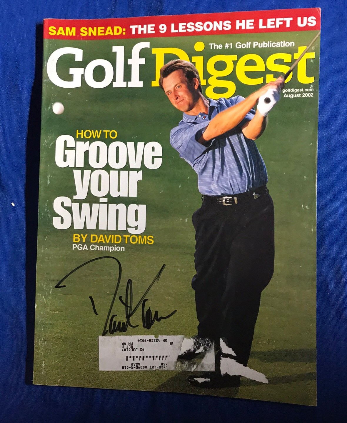David Toms Autographed Magazine Signed PGA Golf Autographed