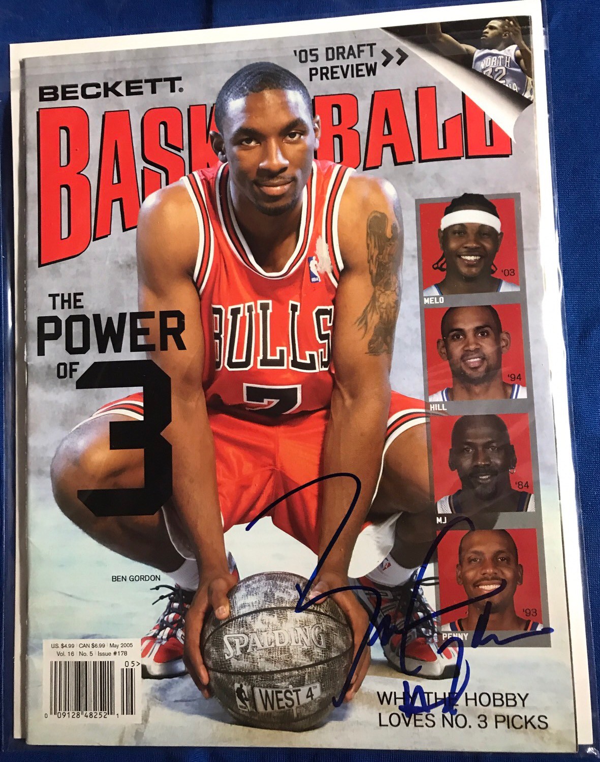 Ben Gordon Signed Beckett Magazine Autographed