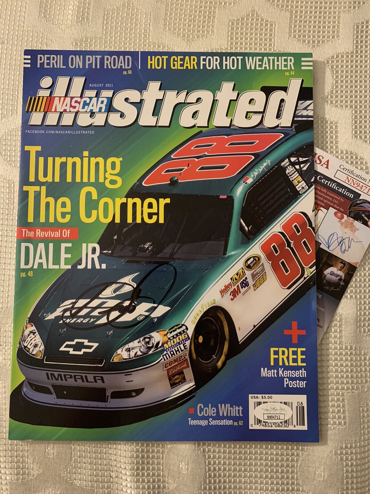 Autographed Dale Earnhardt Jr Signed Magazine NASCAR JSA Authentication COA