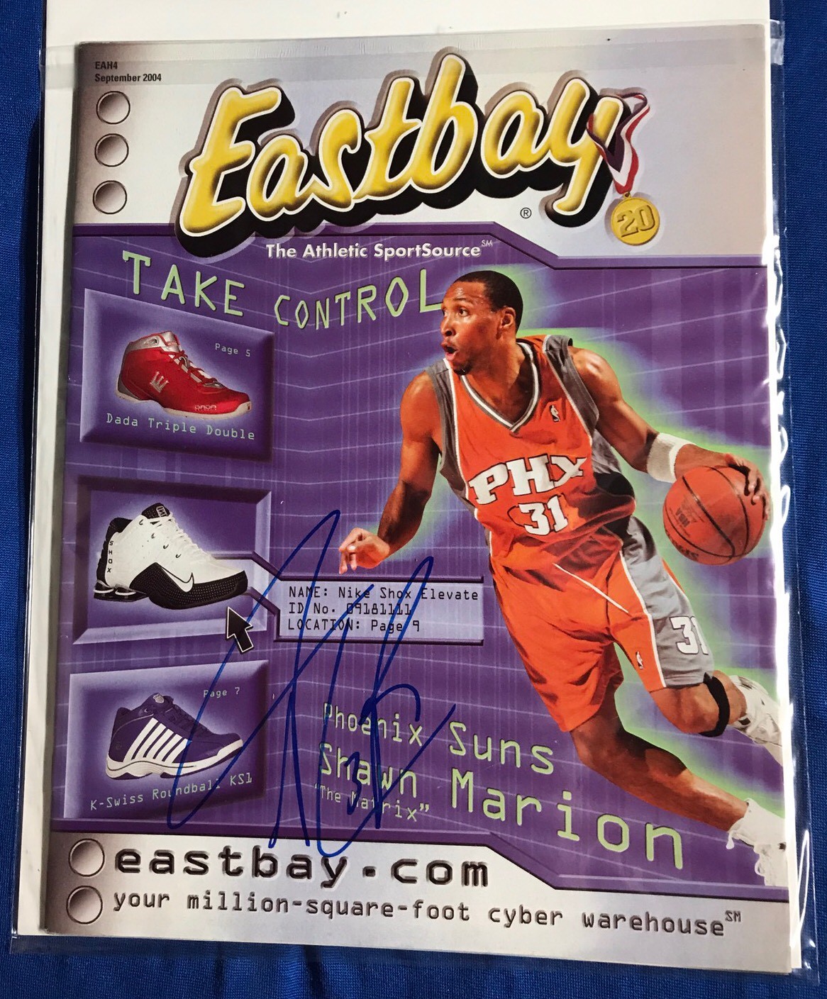 Shawn Marion Signed Magazine Autographed Basketball