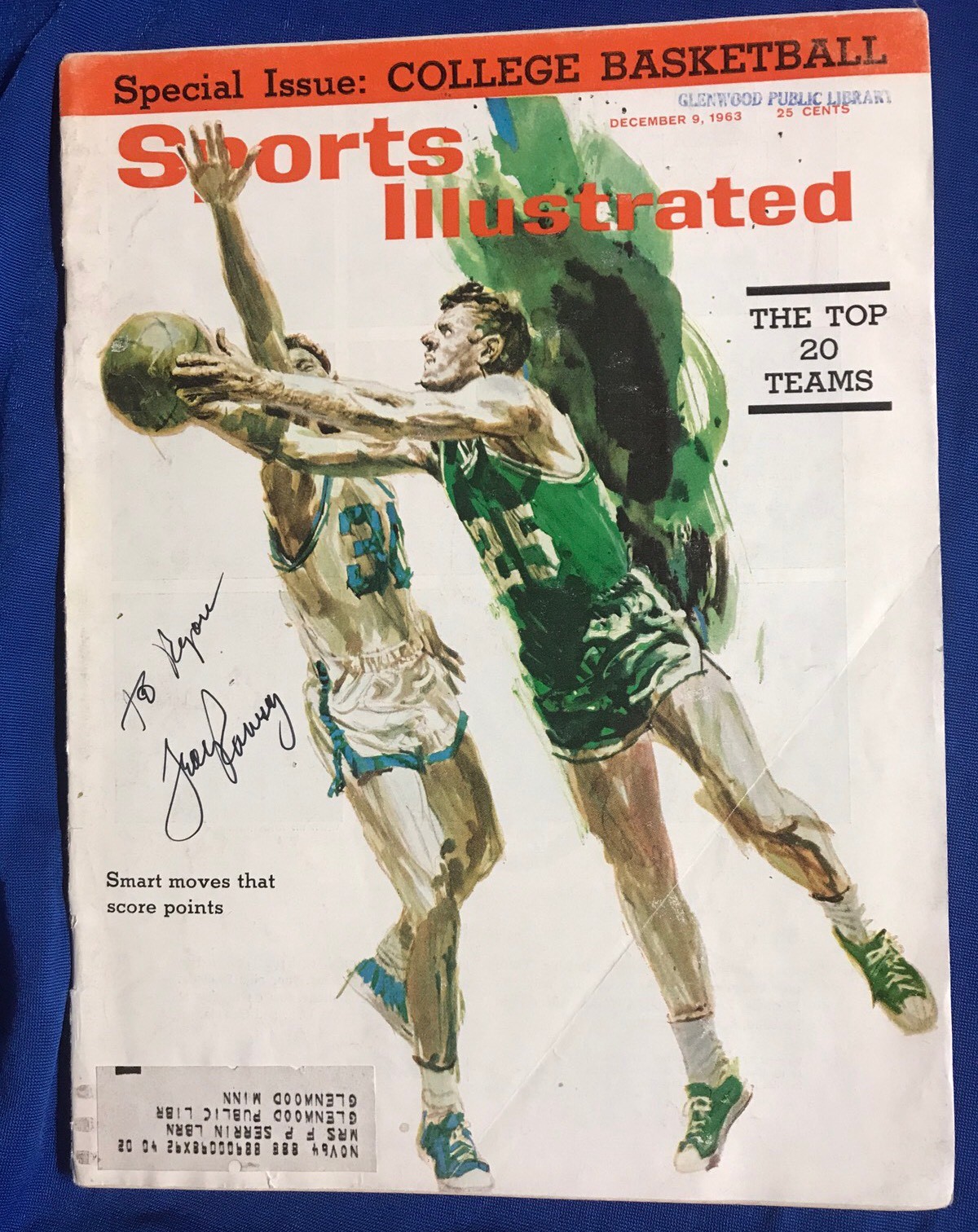 Frank Ramsey Signed Sports Illustrated Magazine Autographed Personalized