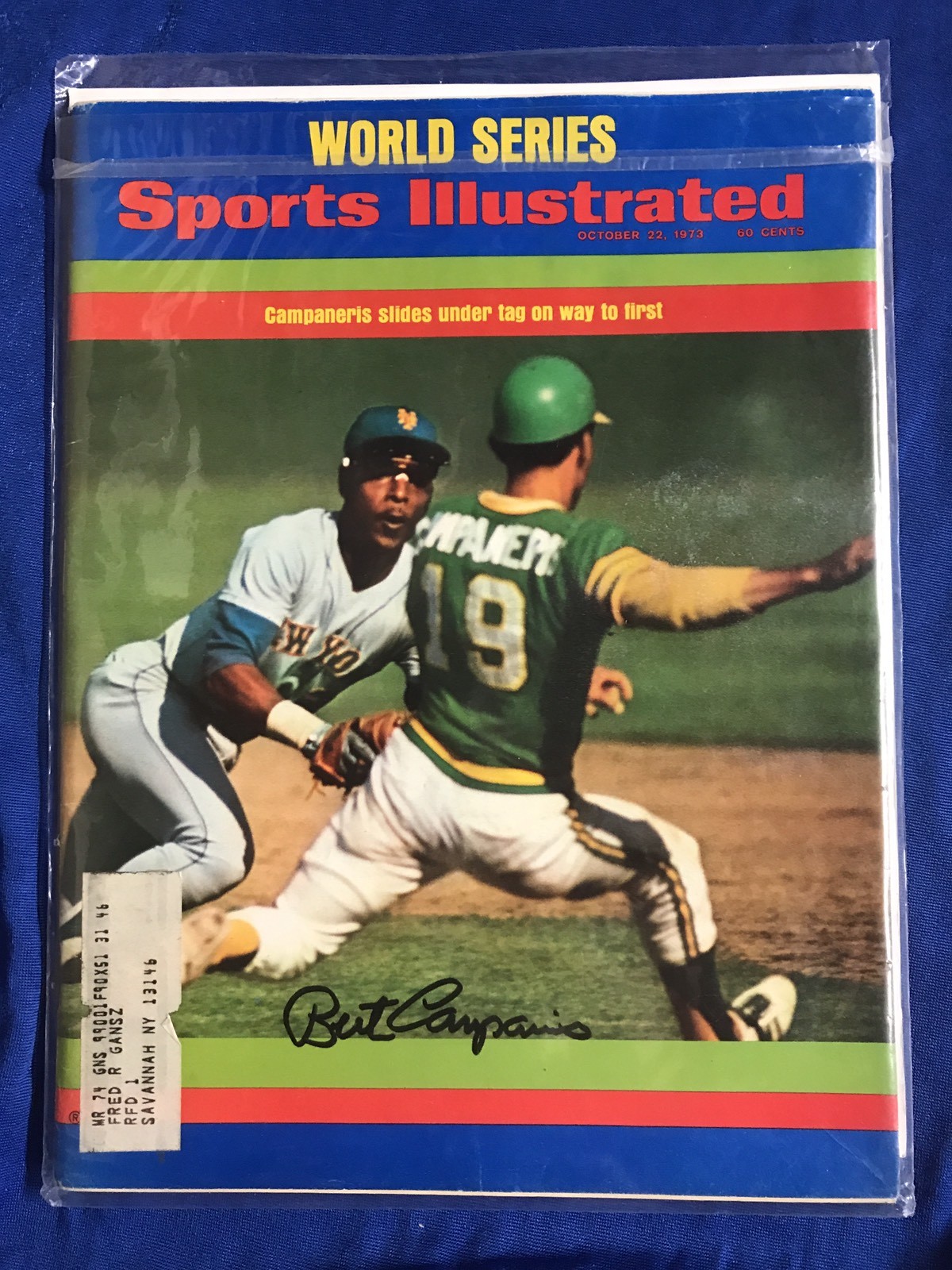 Bert Campaneris Signed Sports Illustrated Magazine Autographed