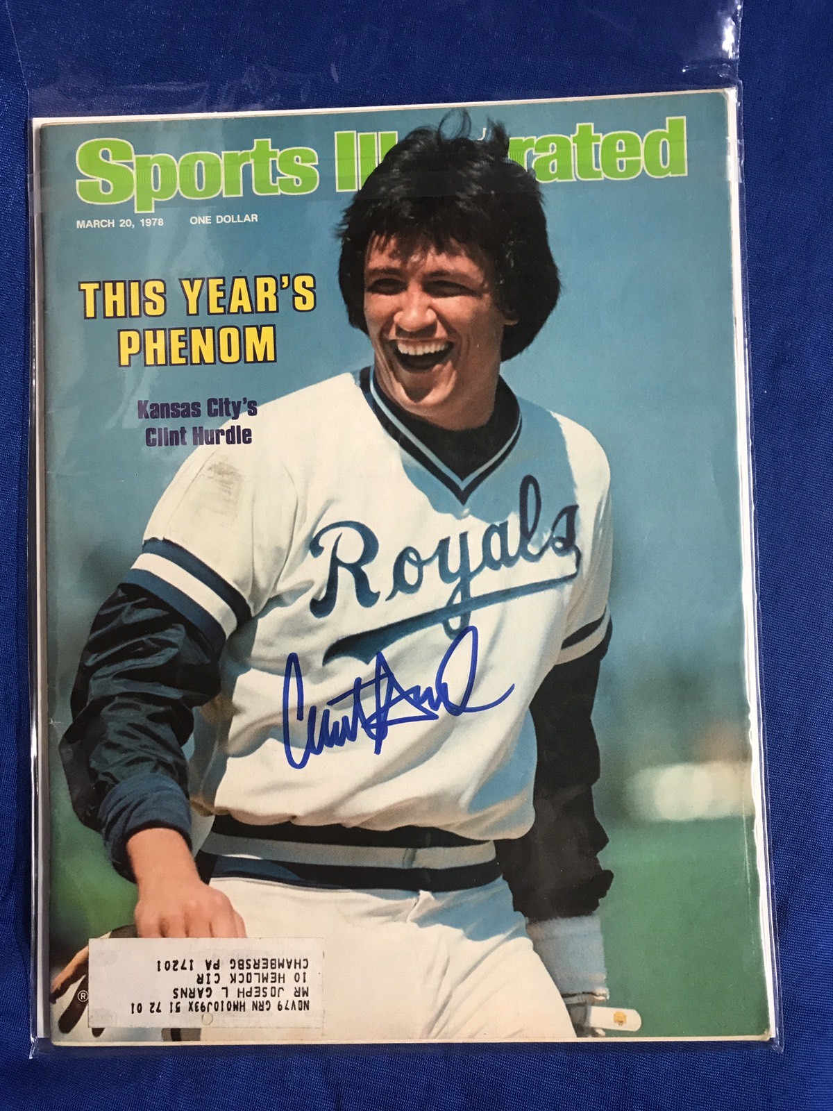 Clint Hurdle Signed Sports Illustrated Magazine Autographed