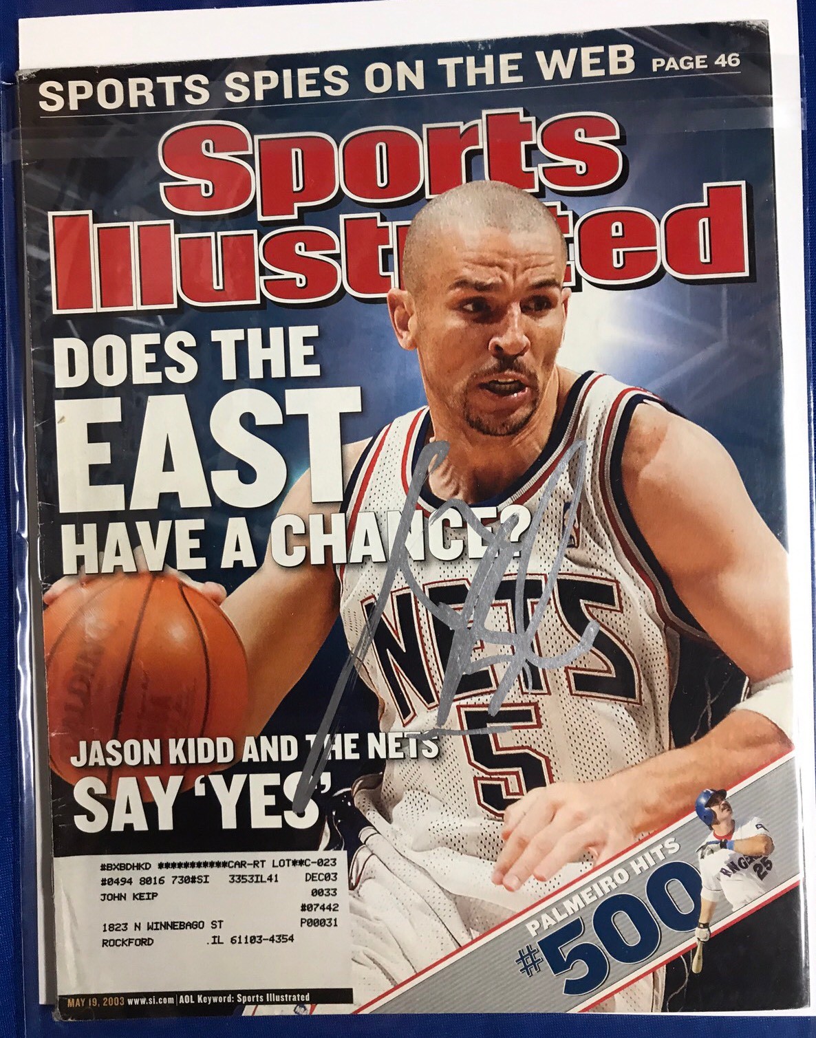 Jason Kidd Signed Sports Illustrated Magazine Autographed