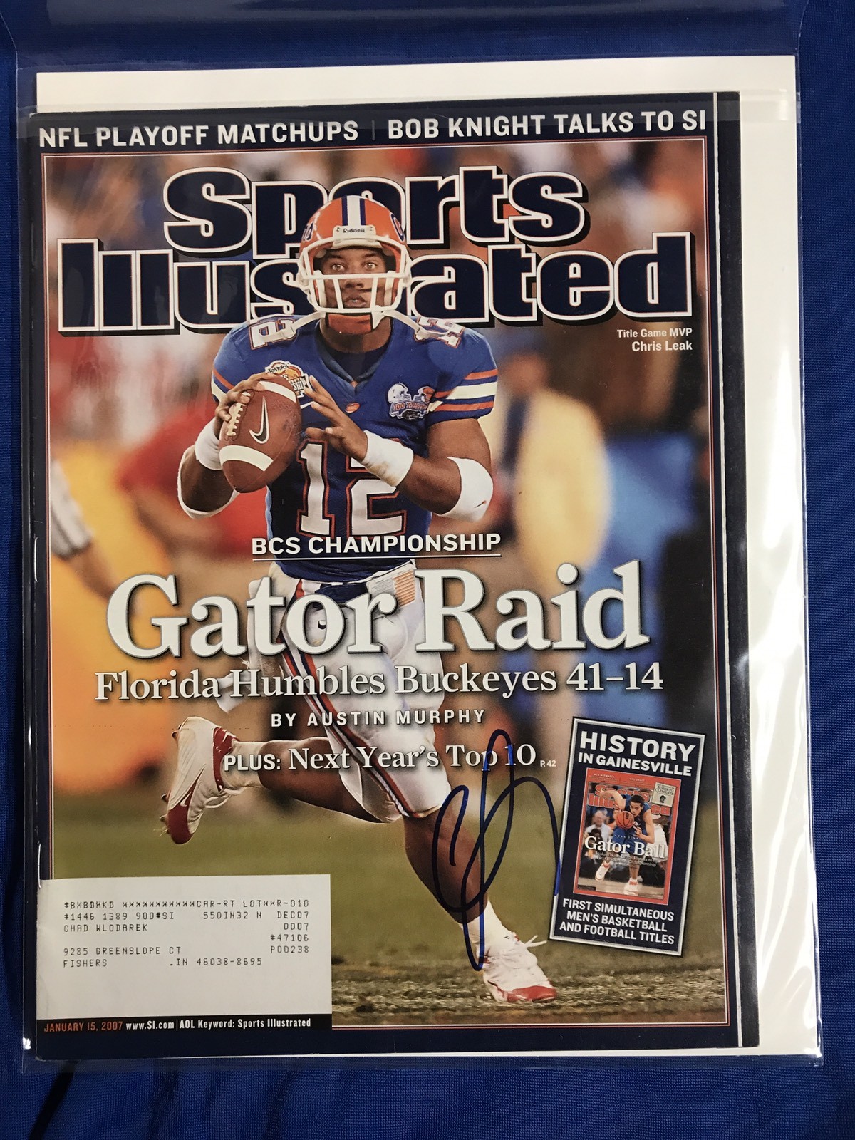 Chris Leak Signed Sports Illustrated Magazine Autographed