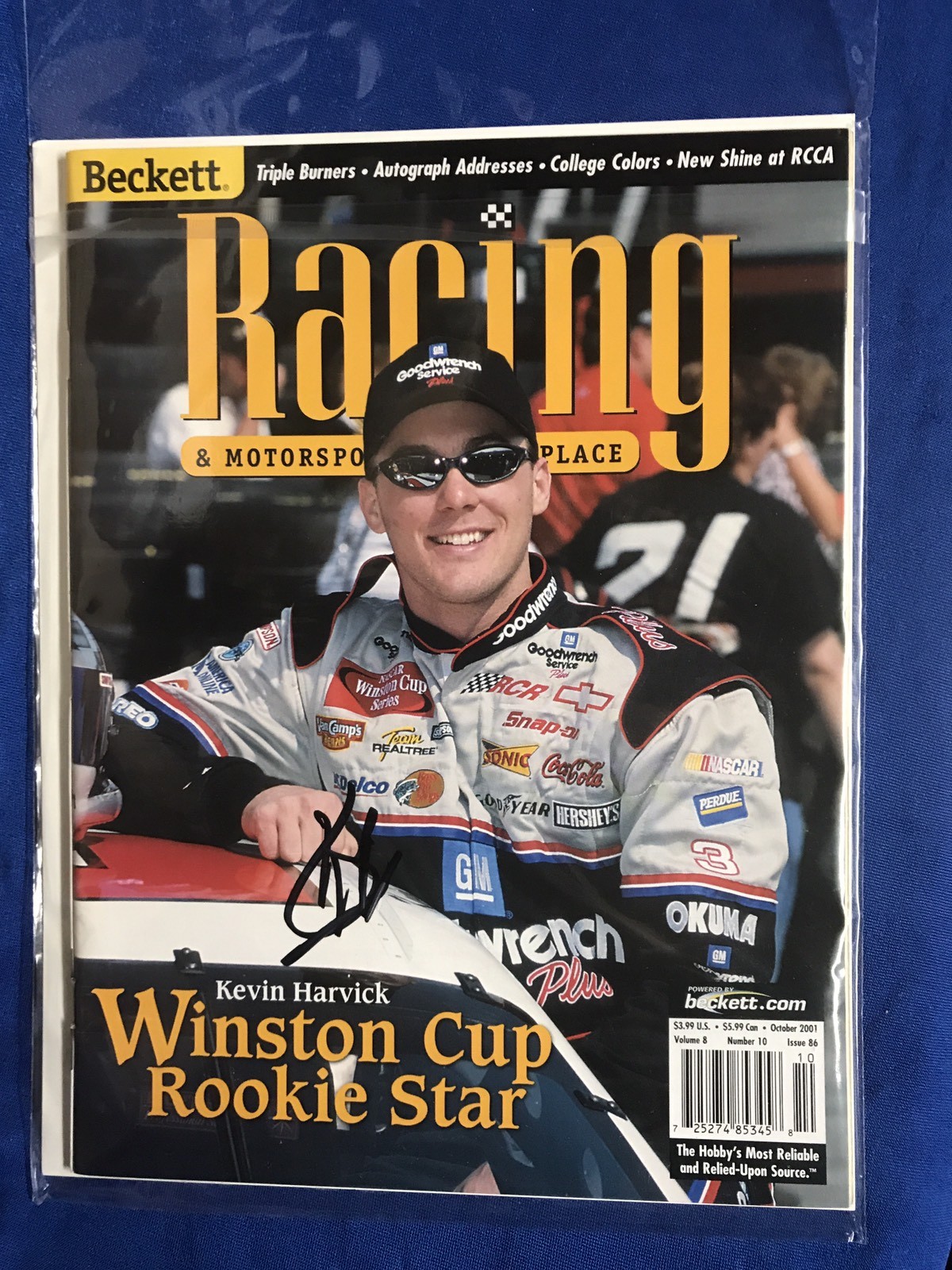 Kevin Harvick Signed Beckett Magazine Autographed