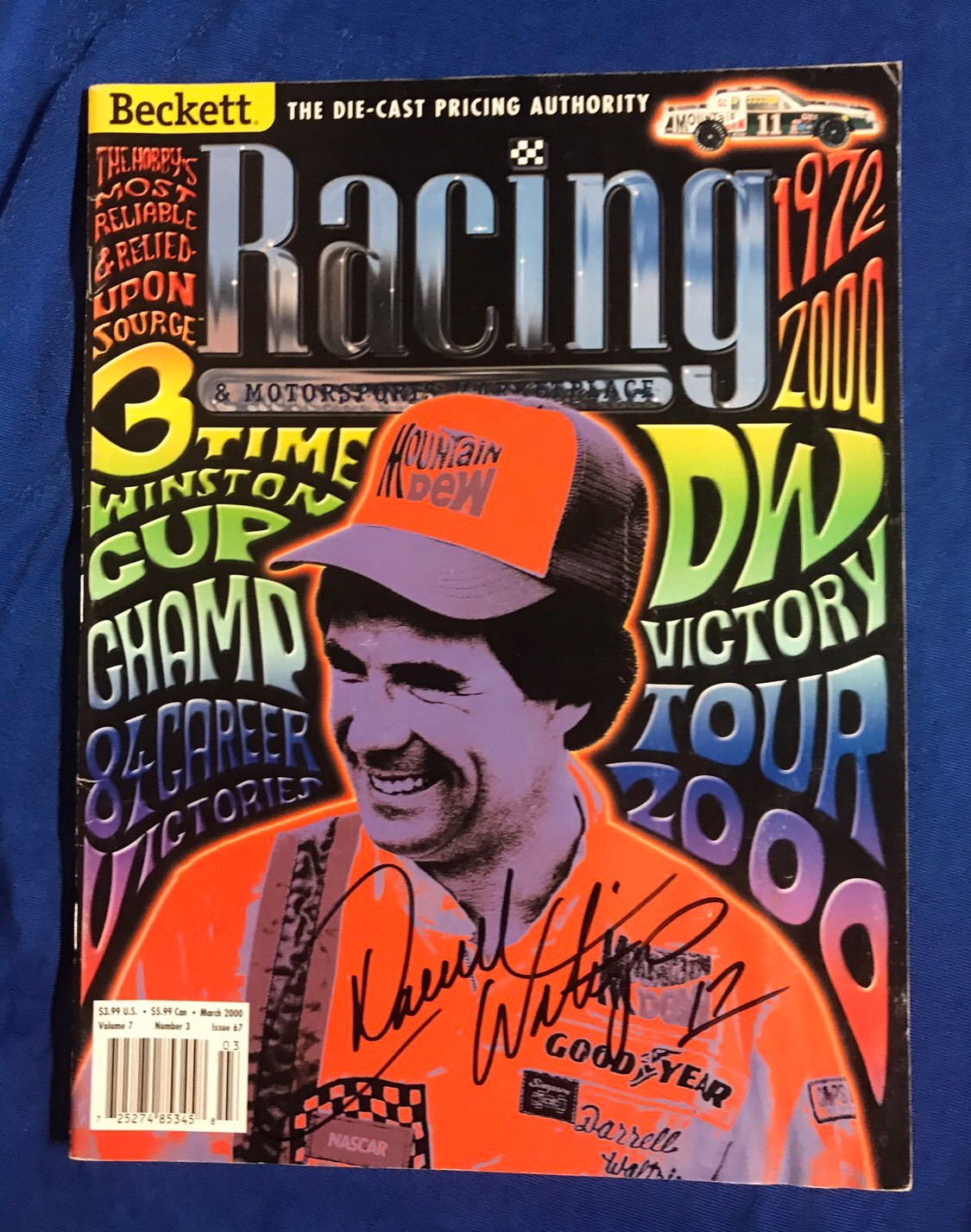 Darrell Waltrip Signed Beckett Magazine Autographed