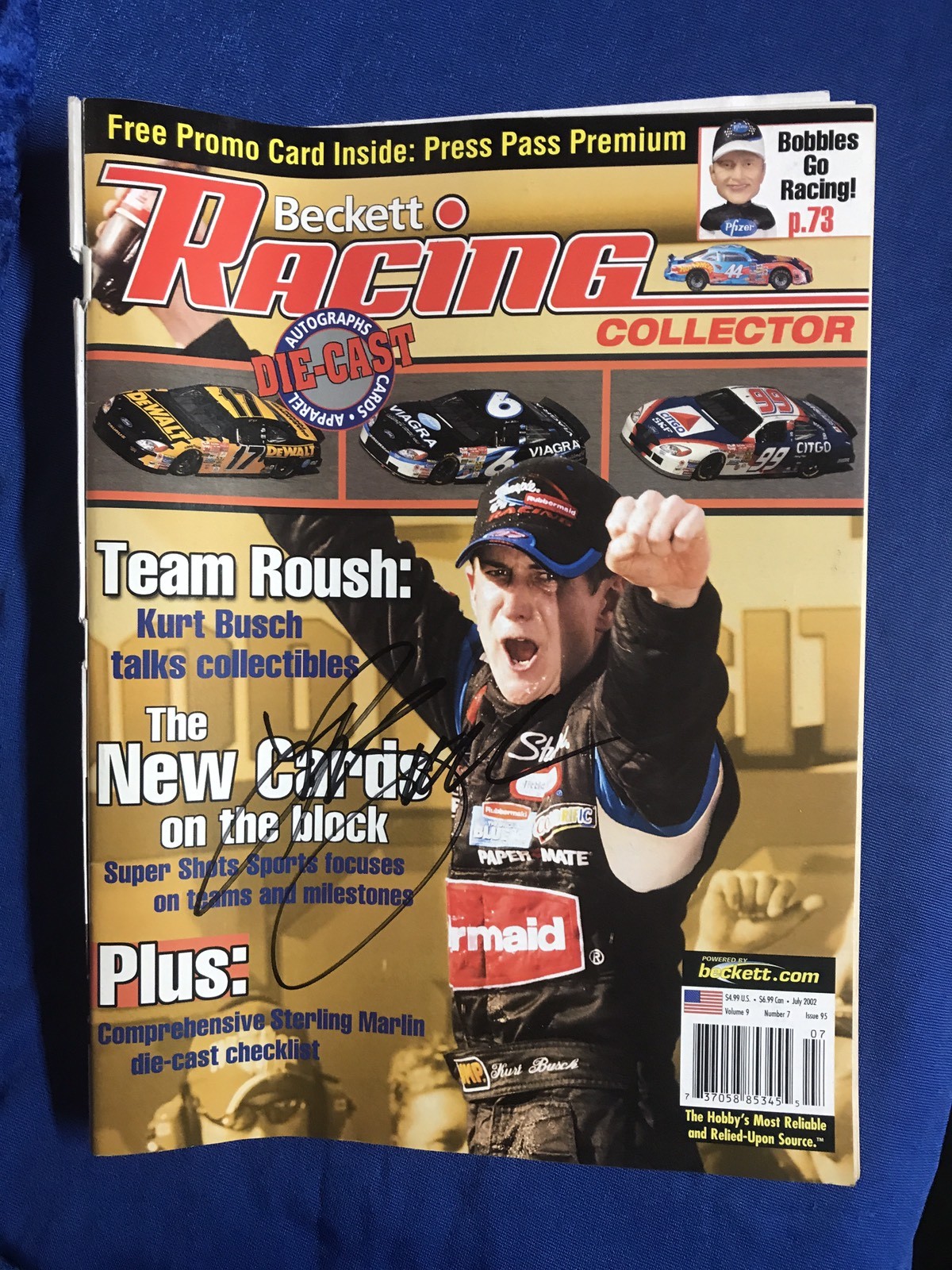 Autographed Kurt Busch Signed Magazine NASCAR