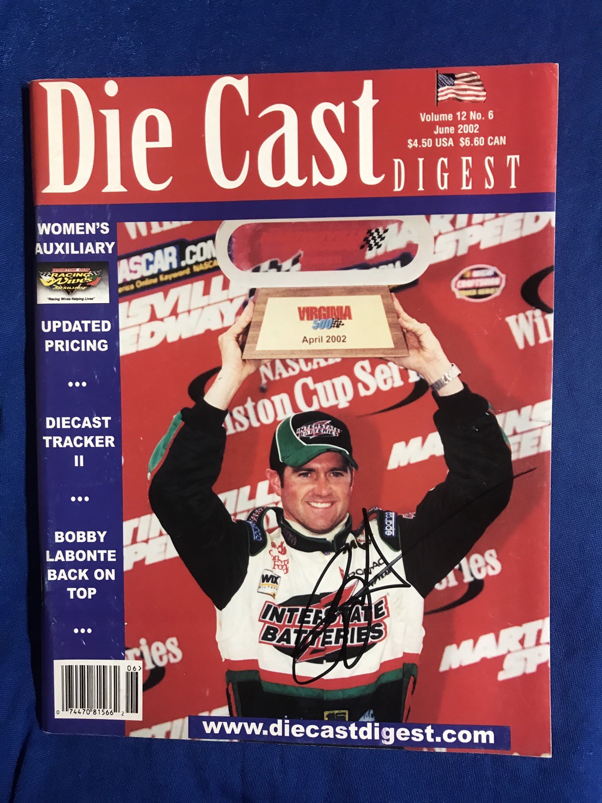 Autographed Bobby Labonte Signed Magazine NASCAR