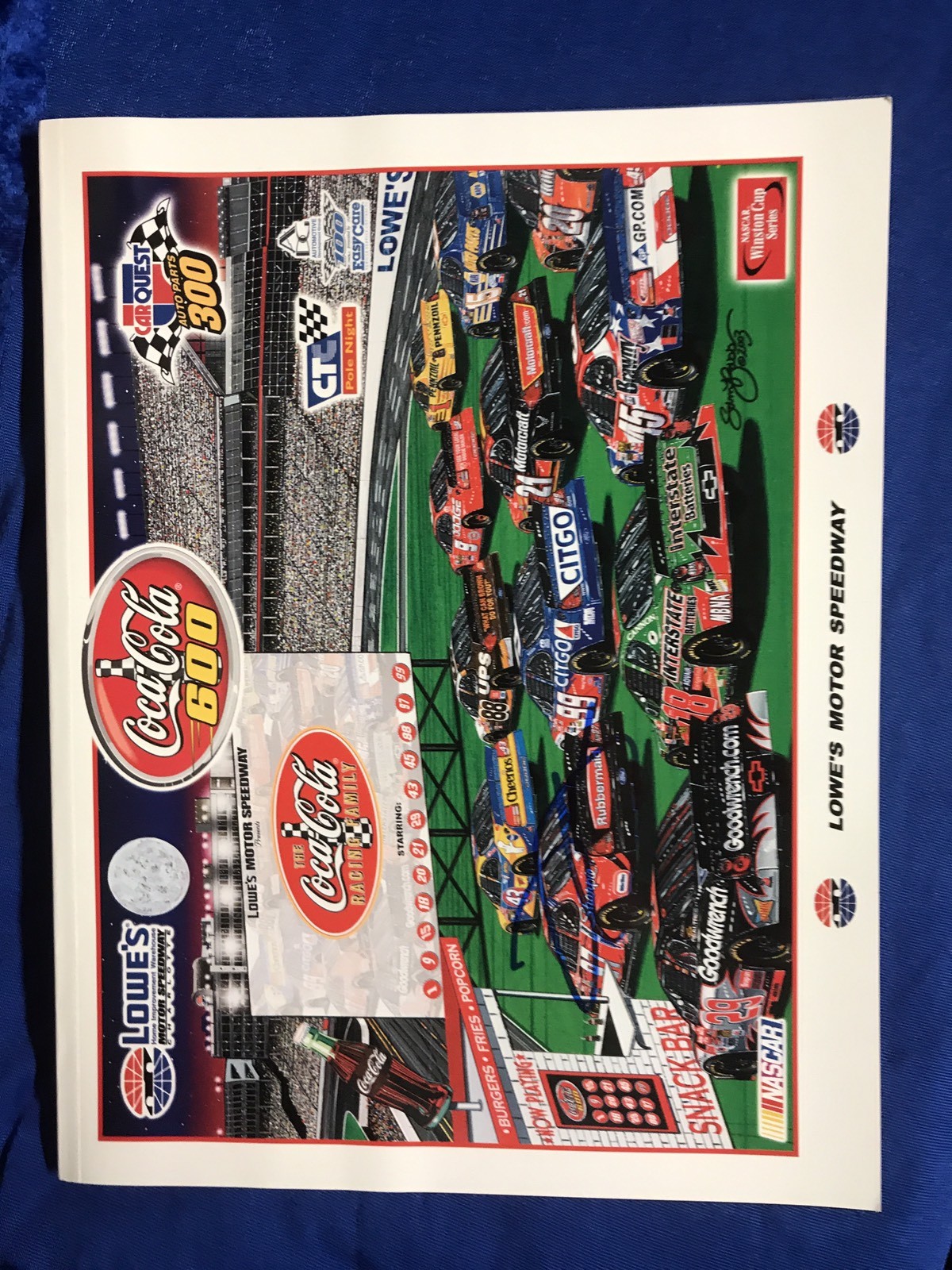 Autographed Jimmie Johnson Signed Magazine NASCAR Lowes Motor Speedway Win