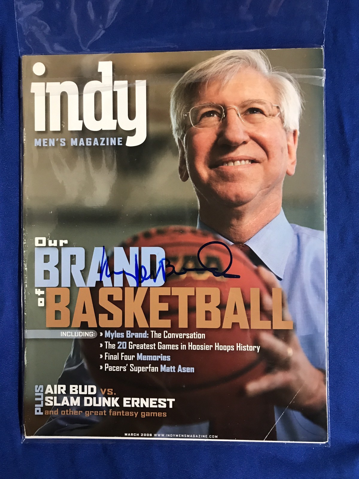 Myles Brand Signed Magazine Autographed NCAA Indiana University RIP