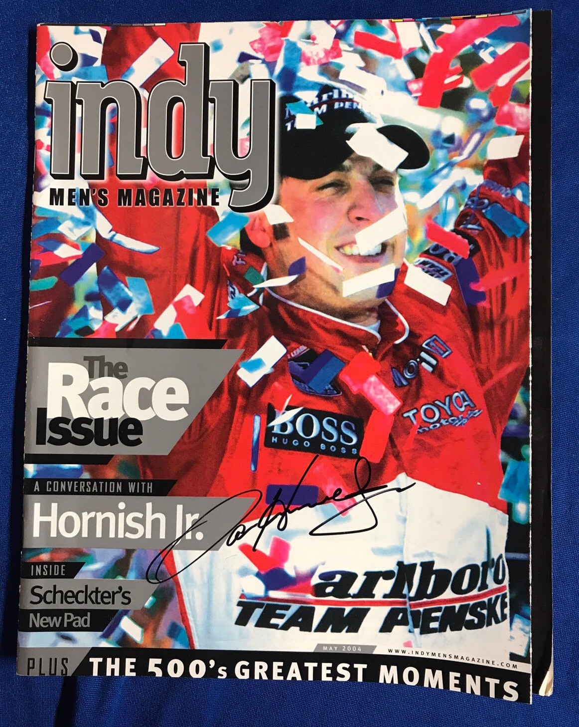 Sam Hornish Jr Signed Indianapolis 500 Indy Car Magazine Autographed
