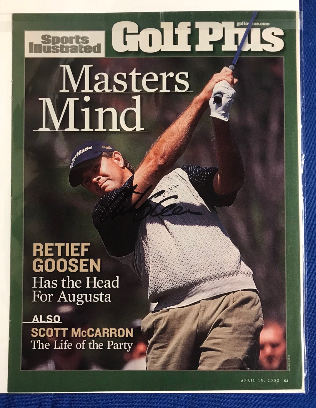 Retief Goosen Autographed Magazine Signed PGA Golf Autographed