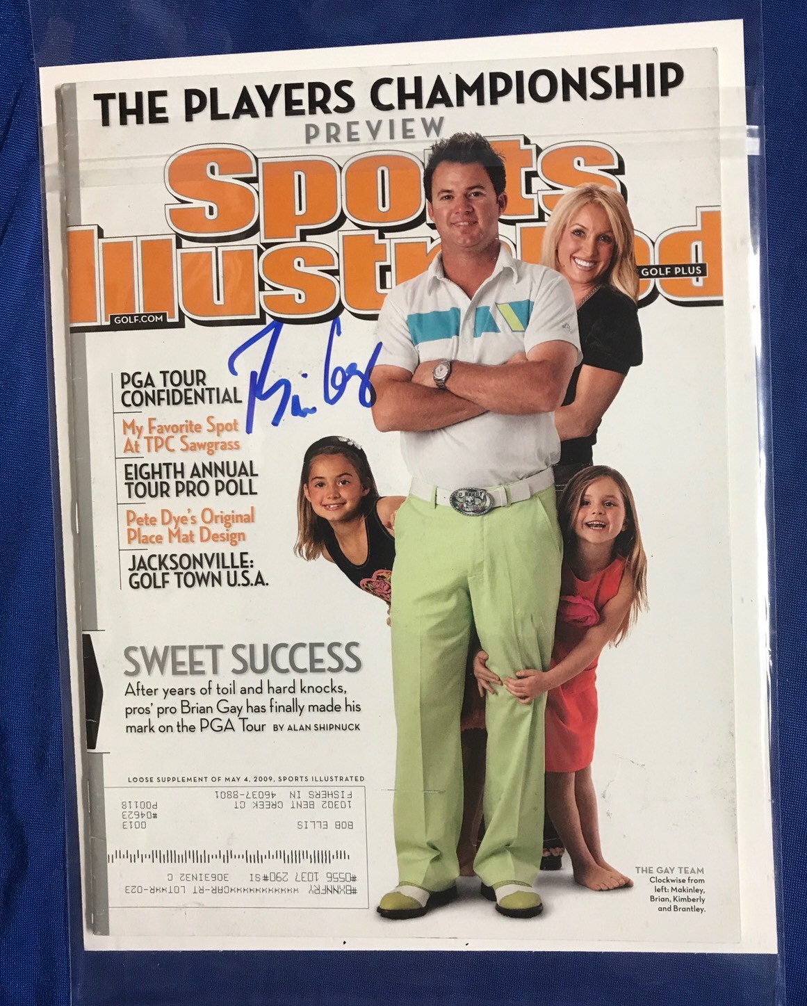 Brian Gay Autographed Magazine Signed PGA Golf Autographed
