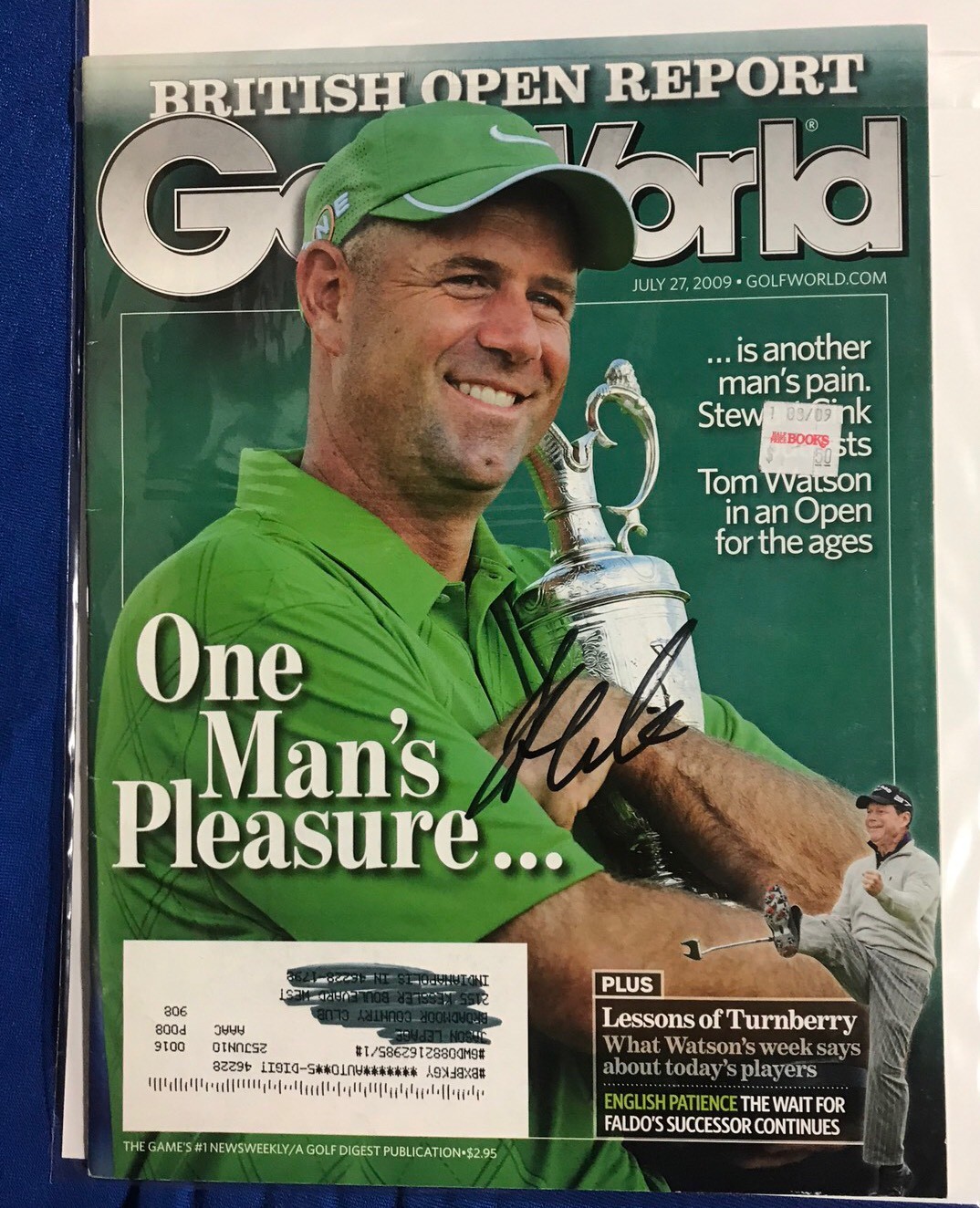 Stewart Cink Autographed Magazine Signed PGA Golf Autographed