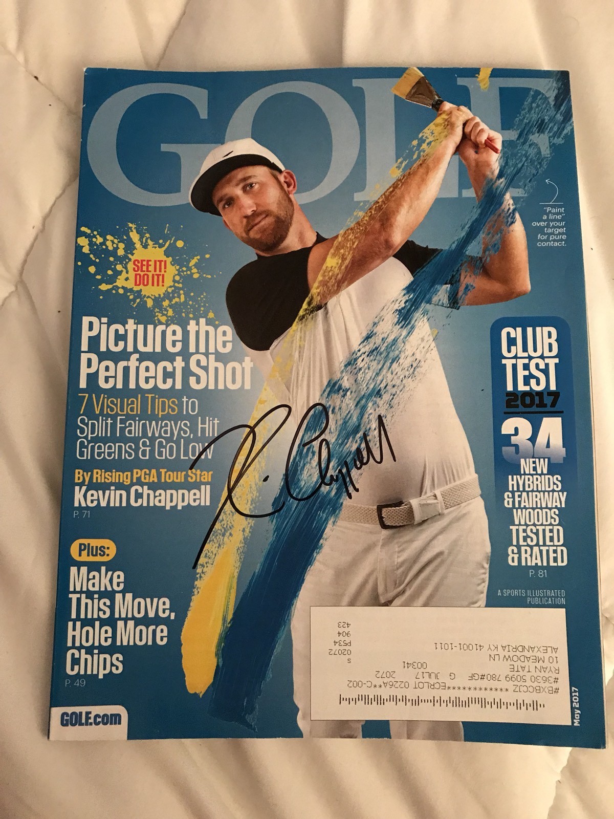 Kevin Chappell Signed PGA Golf Magazine Autographed