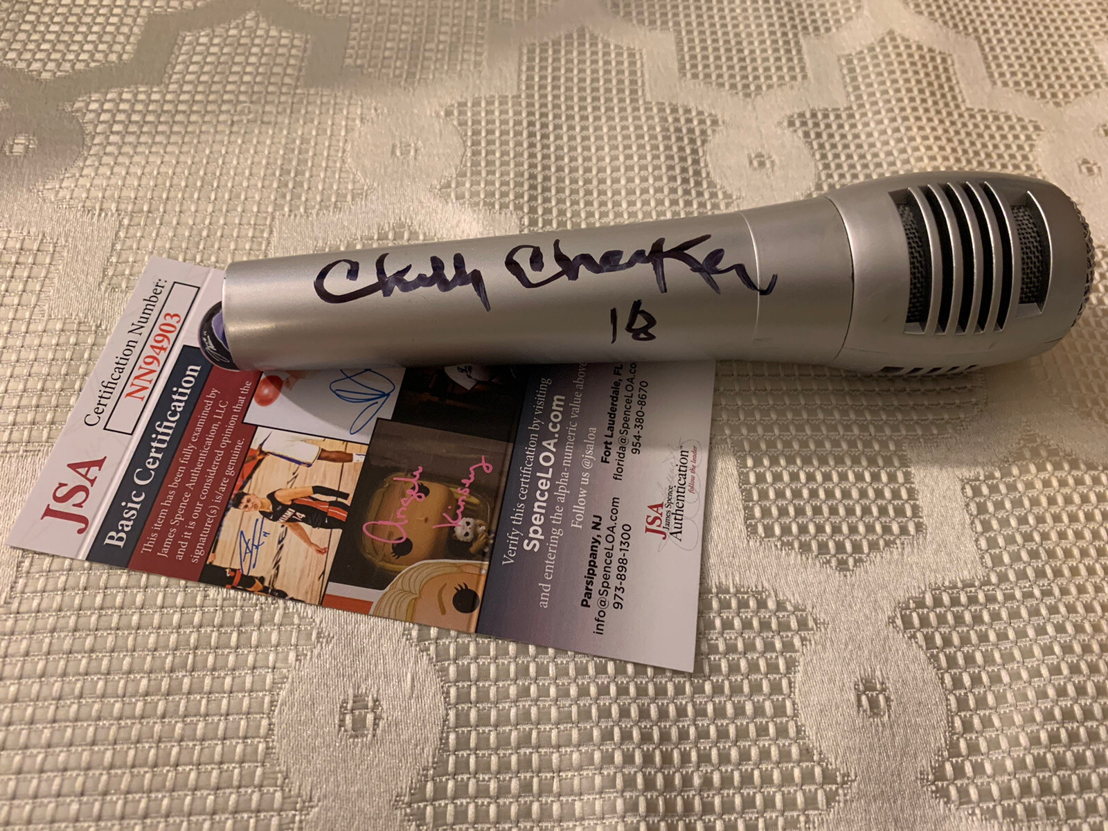 Chubby Checker Signed Mic Autographed Microphone The Twist JSA Authenticated COA
