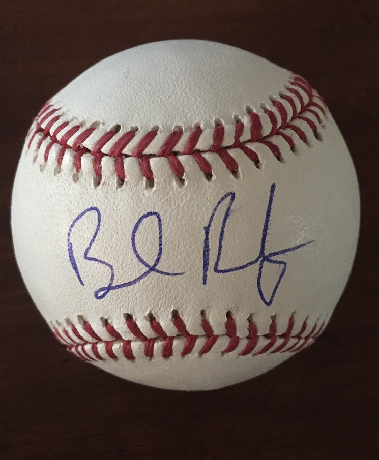 Brendan Rodgers Signed Baseball Rawlings Official Major League Romlb Rockies