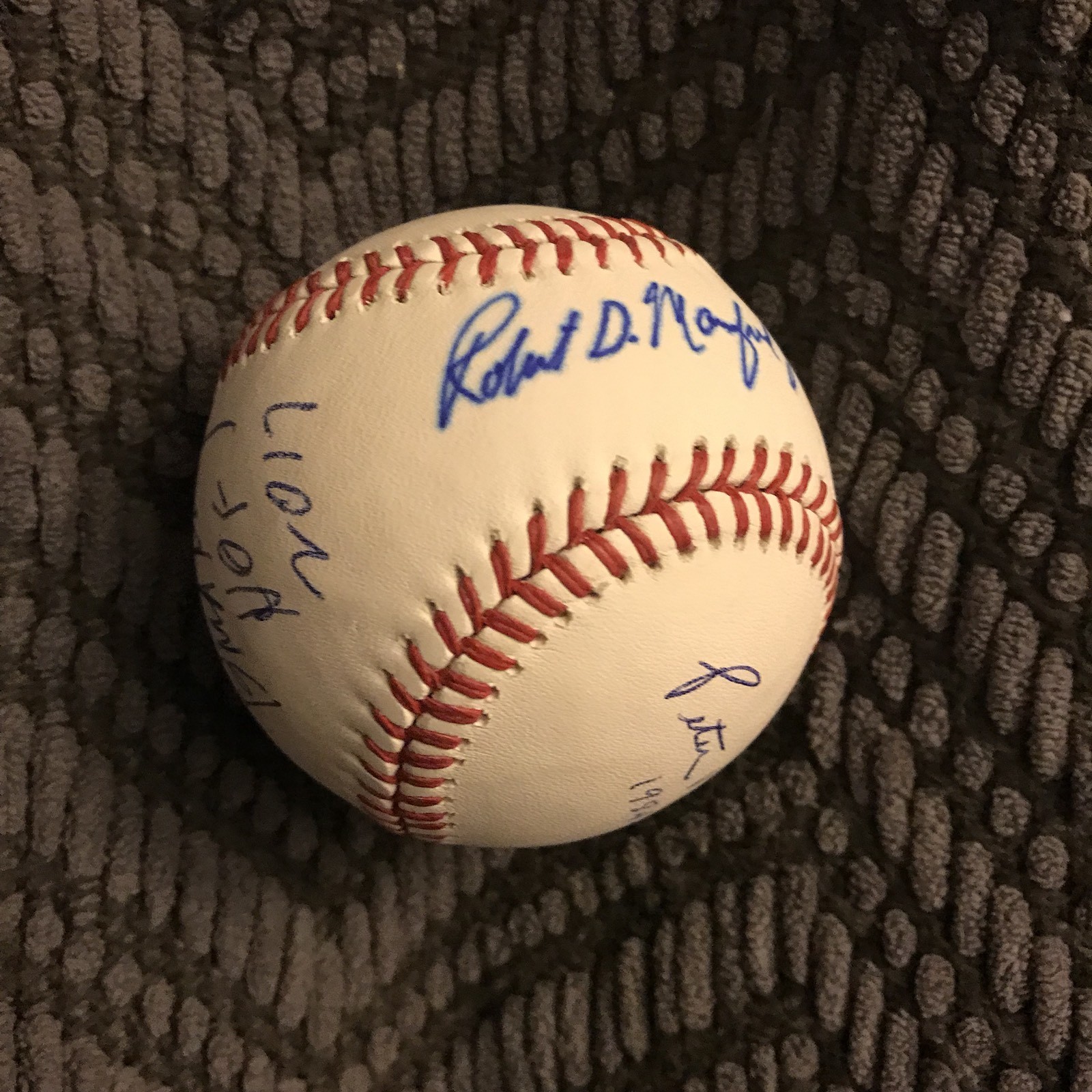 Robert Manfred Bud Selig Peter Ueberroth Signed Authentic ROMLB Baseball